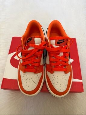 Nike Dunk Low in Orange and White Low-Top Sneakers Sz 4Y